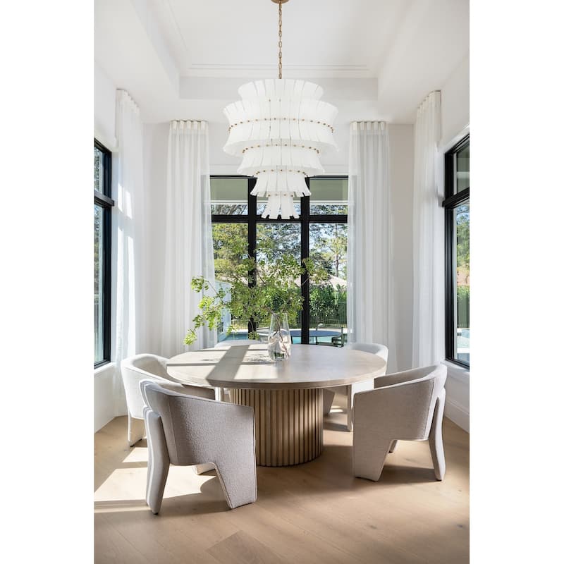 Crystorama Lighting Group ABI-2008-WH Abigail 21 Light 30" Wide