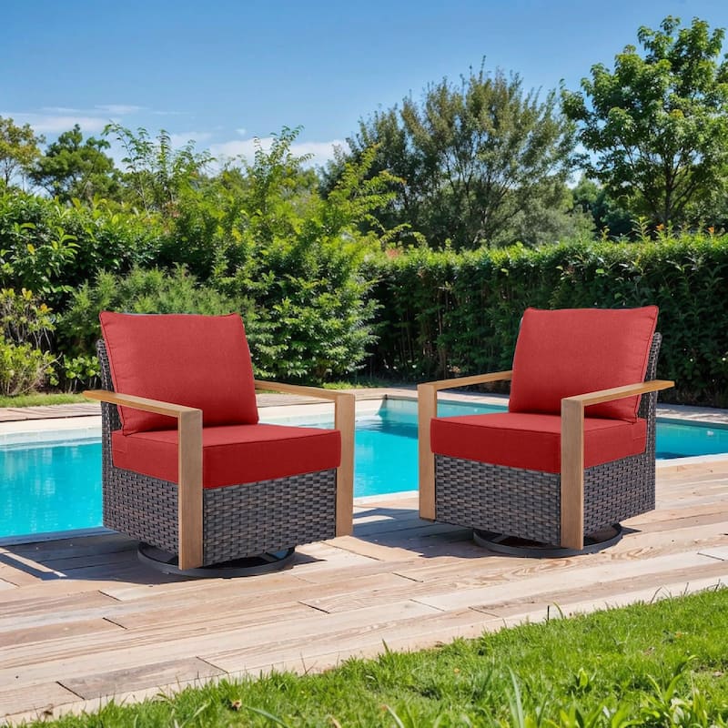 Pocassy 22"x24"x6" Inch Thick Cushions Pillows Indoor Outdoor Cushion 3 Set