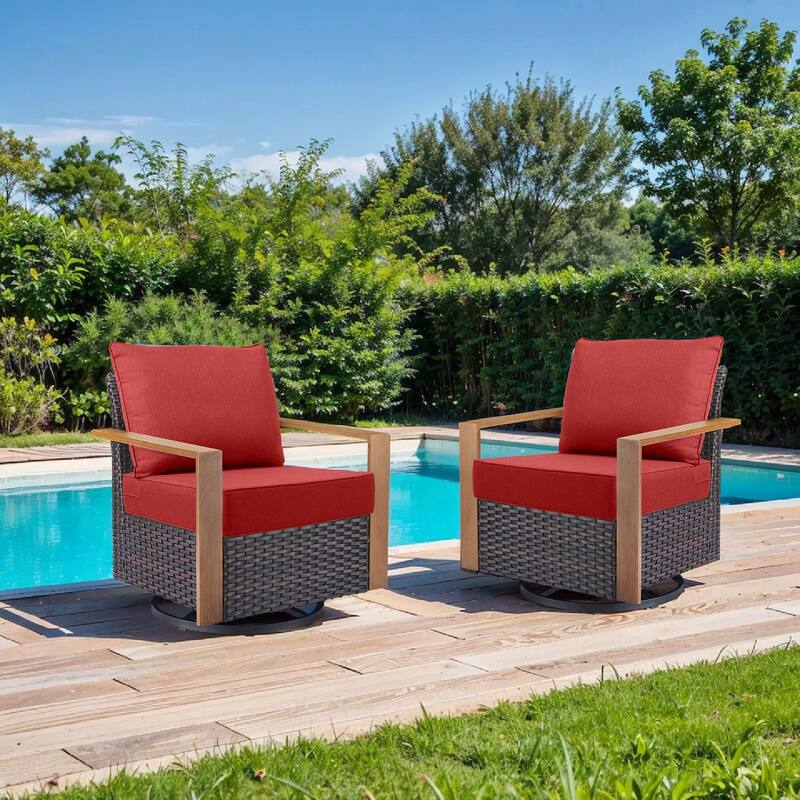Pocassy 22"x24"x6" Inch Thick Cushions Pillows Indoor Outdoor Cushion 4 Set