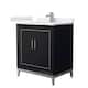 Option Black / White Cultured Marble Top / Brushed Nickel