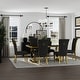 preview thumbnail 78 of 193, 65 inch Faux Marble Dining Table Set with Boucle Dining Chairs