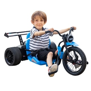 24V Kids Go Kart 3-Wheels Pedal Car with Hand Accelerator