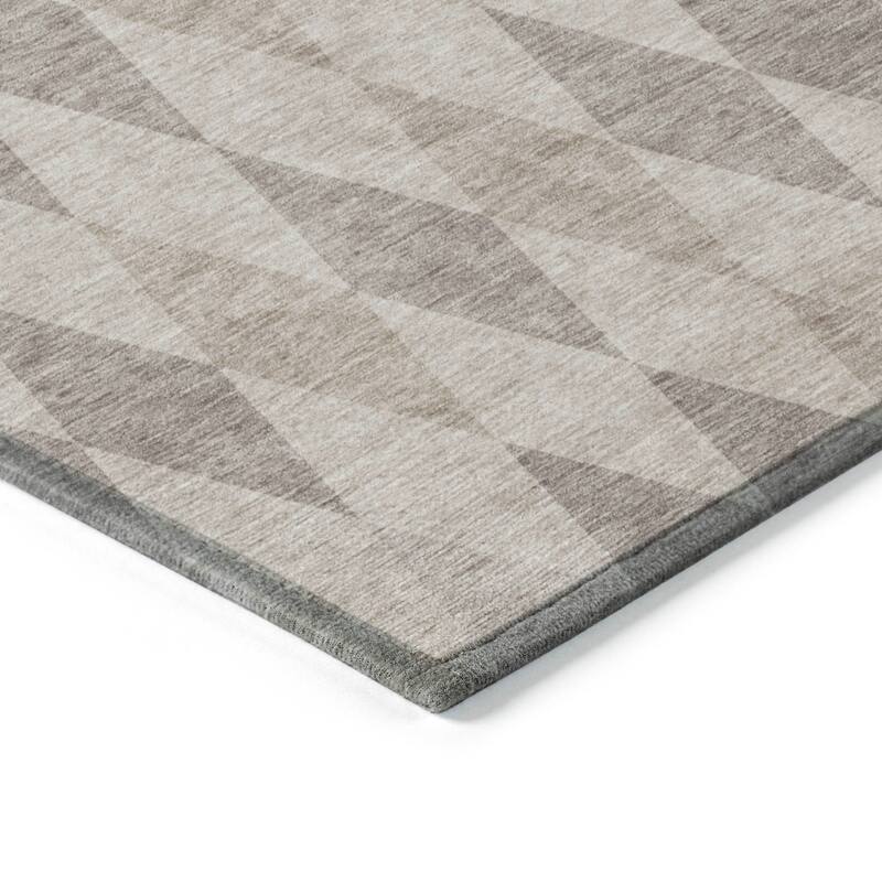 Machine Washable Indoor/ Outdoor Argyle Chantille Rug