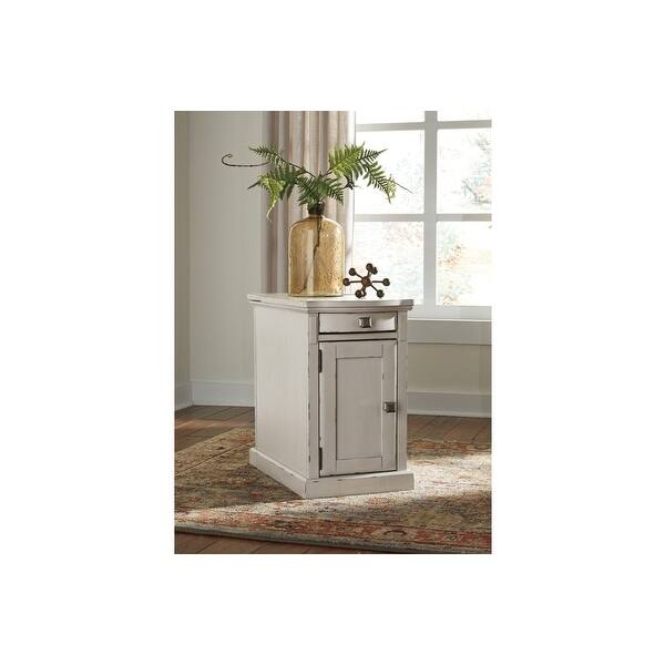 Shop Ashley Furniture T127 642 White Laflorn Chair Side End Table