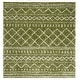 preview thumbnail 82 of 166, SAFAVIEH Arizona Shag Lotta Moroccan 1.2-inch Thick Rug 3'2" Square - Green/Ivory - Square