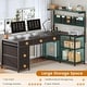 preview thumbnail 17 of 72, L Shaped Computer Desk 5 fabric Drawers Gaming Desk Storage Shelf