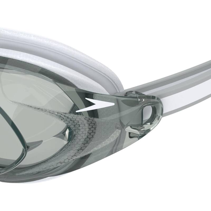 Women's Vanquisher 3.0 Mirrored Swimming Goggles, Junior, White/Steel