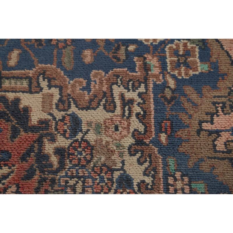 Hamedan Persian Vintage Rug Handmade Wool Carpet - 7'2"x 10'2"