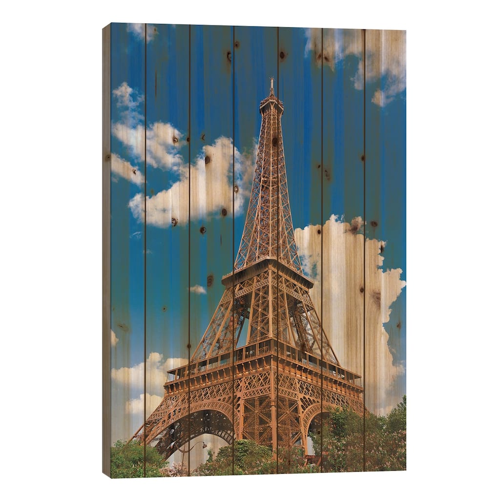 Eiffel Tower. Paris, France Print On Wood by Russ Bishop - Multi-Color