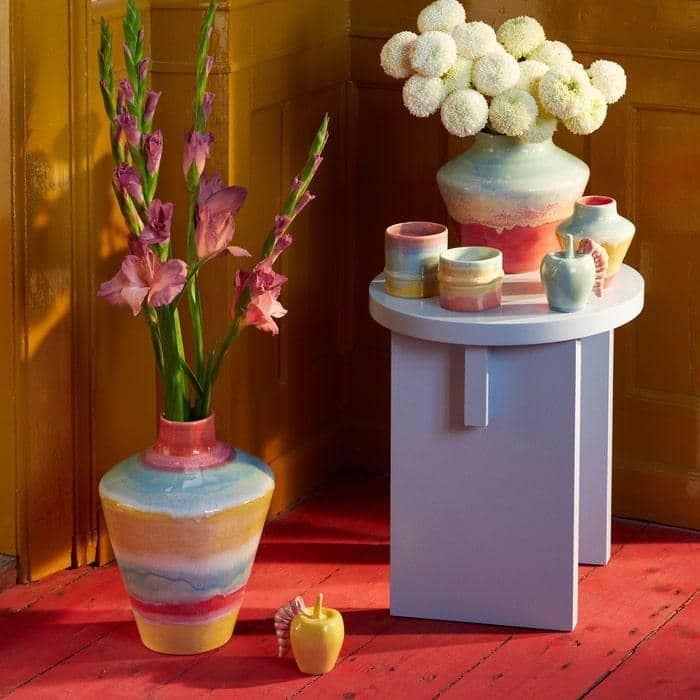 Kähler Poppery Mug, Pink/Mint/Yellow, V: 12.2 oz - 12.2 oz