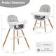 preview thumbnail 3 of 4, Wooden Baby High Chair Tray Adjustable Newborn Feeding Chair