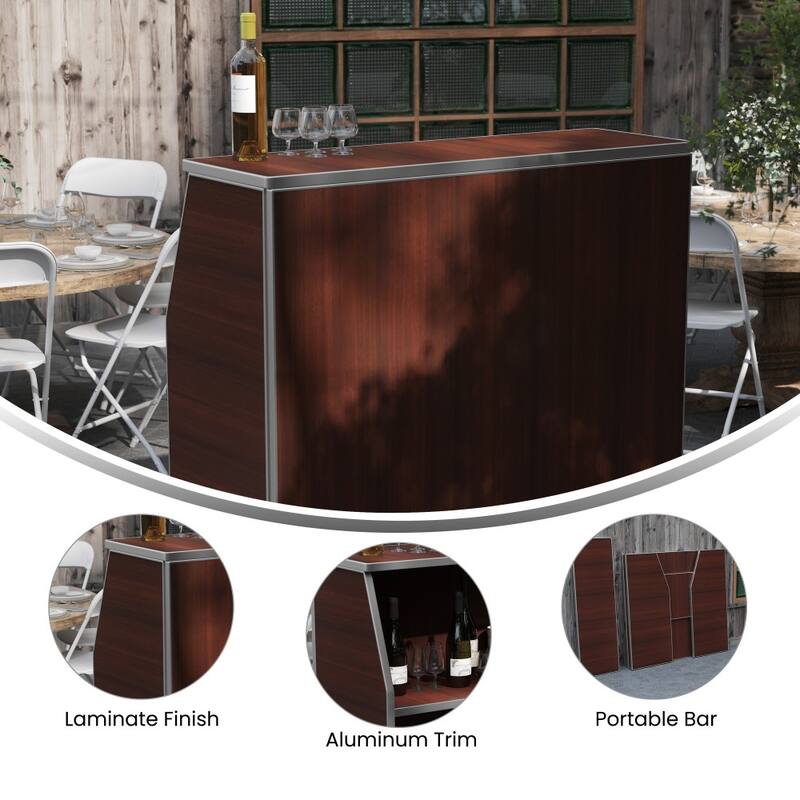 4' Laminate Foldable Bar - Portable Event Bar - Caterering/Bartendar Bar