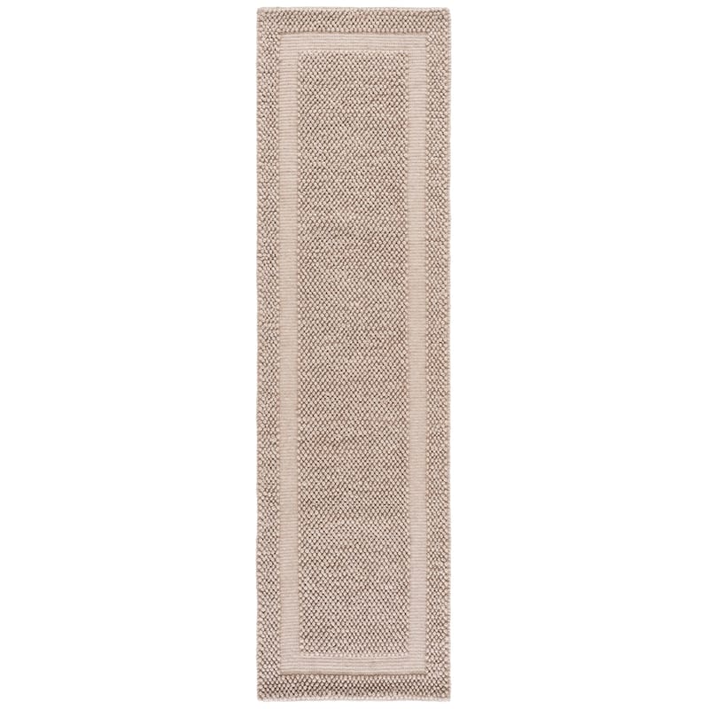 SAFAVIEH Handmade Natura Mehroo Casual Wool Rug - 2'3" x 8' Runner - Beige