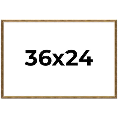 36x24 Frame Gold Kingsley Distressed Solid Wood Picture Frame Width