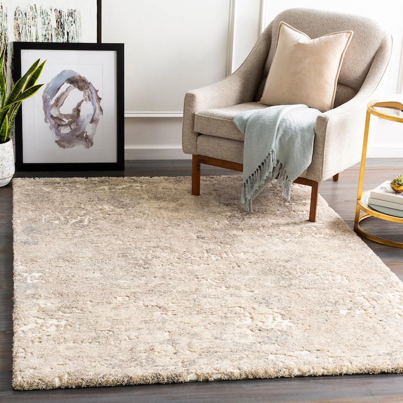 Livabliss Arezzo Plush Abstract Area Rug - Brown - 6'7" x 9'6"
