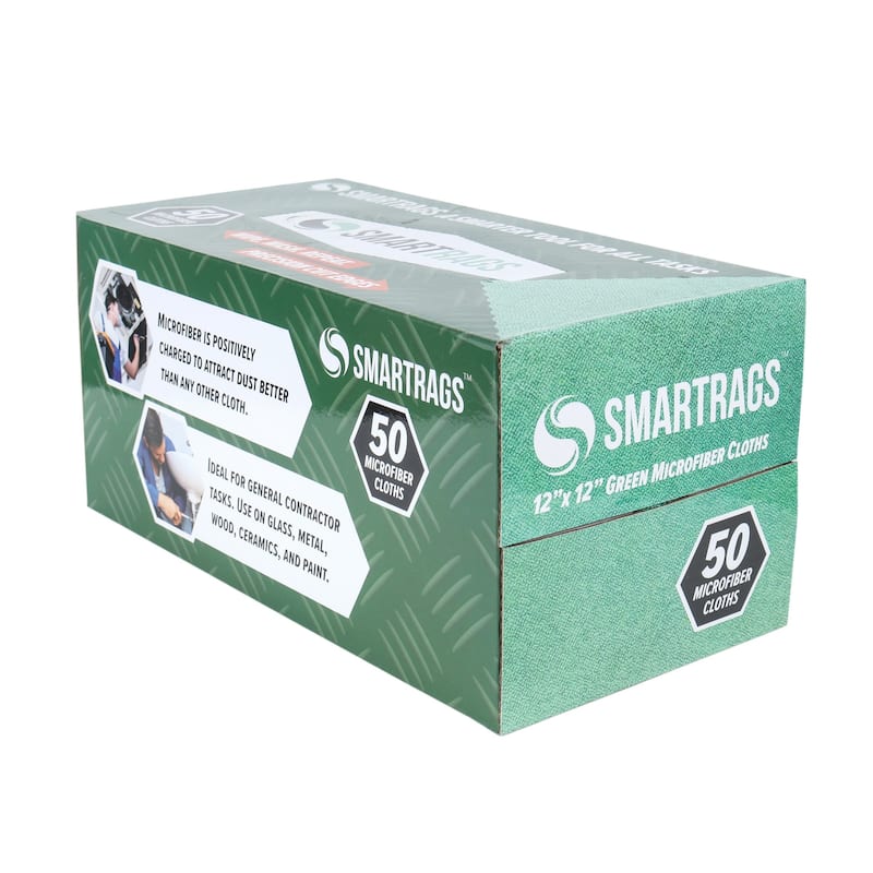 Arkwright Box of 50 Smart Rags Microfiber Cleaning Cloths - 12x12 - On ...