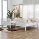 preview thumbnail 3 of 7, White Twin over Full Pine Wood Bunk Bed with Full-Length Guardrail, Converts to 2 Separate Beds