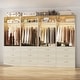 preview thumbnail 18 of 76, Kyrvo Freestanding Closet System with 3 Wooden Drawers ＆ Hanging Rod ＆ Storage Shelf, Modular Walk-in Closet Organizer Wardrobe Set of 4 - White Oak