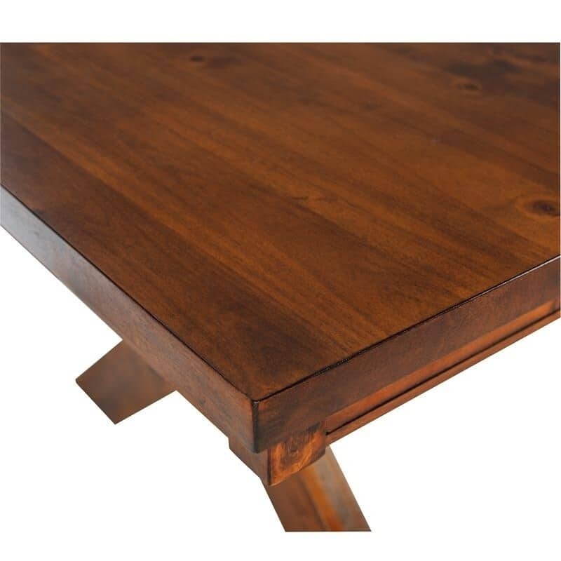 Kraven Brown Rustic Wood Farmhouse 9 Piece Dining Set