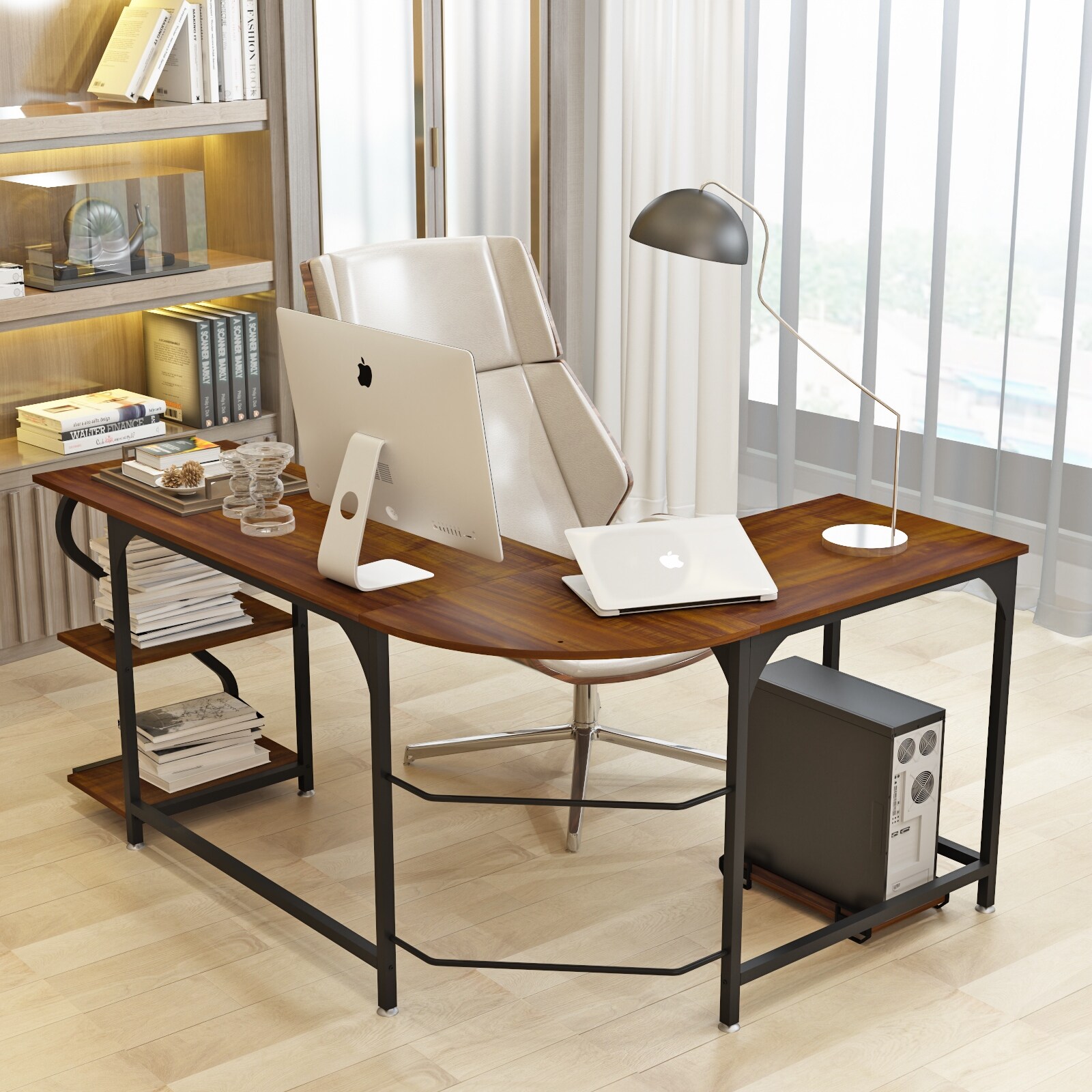 Reversible L Shaped Computer Desk With Bookshelves Large Pc Laptop Corner Desk Writing Study Table For Home Office Bedroom On Sale Overstock 32726382 Bedside tables aren't the only bedroom corner tables to think about. reversible l shaped computer desk with bookshelves large pc laptop corner desk writing study table for home office bedroom