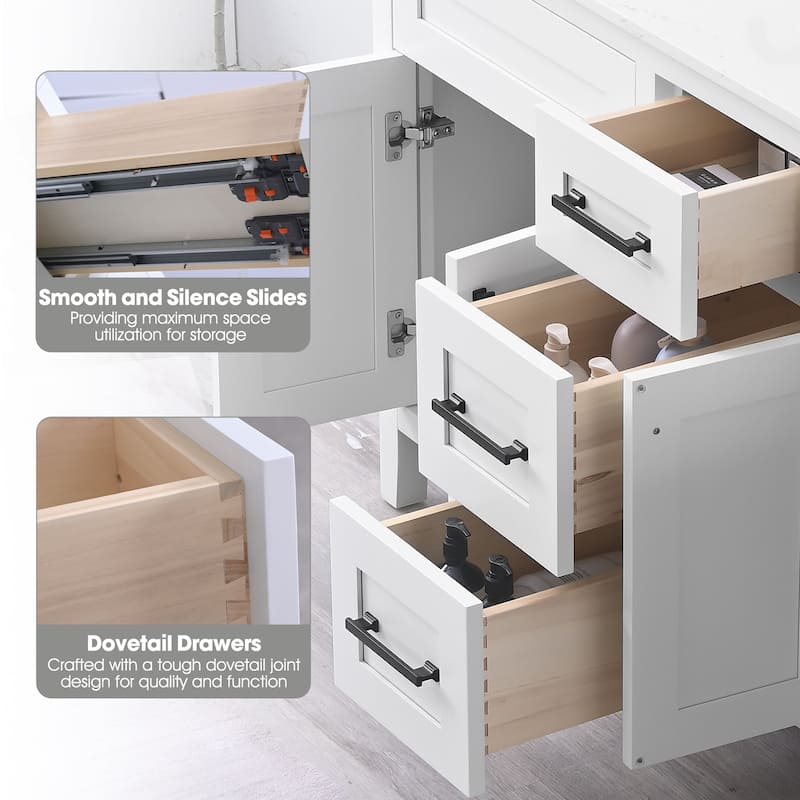 Nephelily 48" 60" 72" Bathoom Vanity Base Only, Easy-to-Install