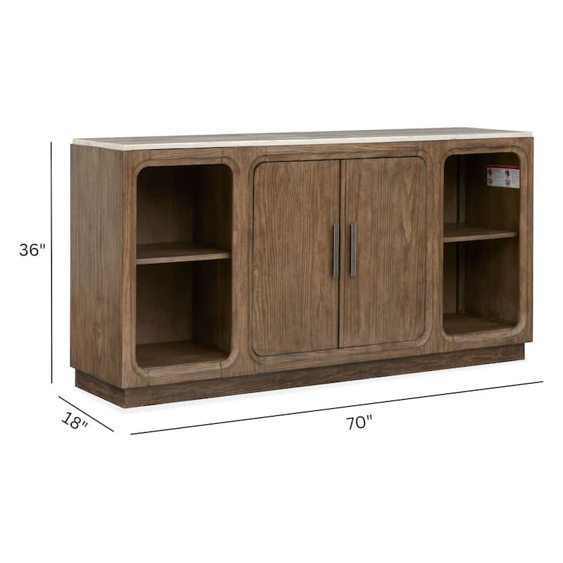 Magnussen Home Westbourne Dark Umber Sideboard - 70''W x 18''D x 36''H