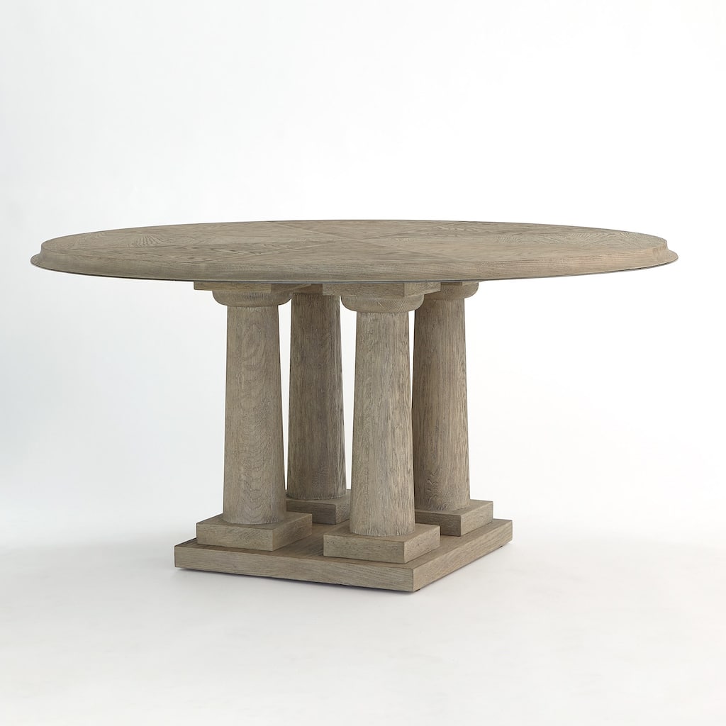 Titian Dining Table-Grey Sandblasted Oak-60" Top - Grey