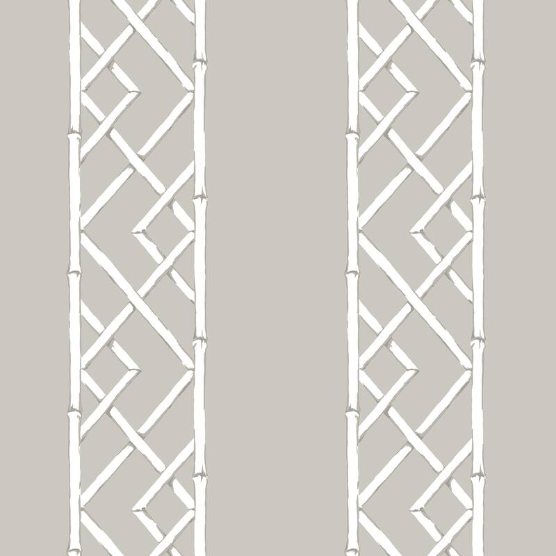 A-Street Prints Platinum Latticework Wallpaper