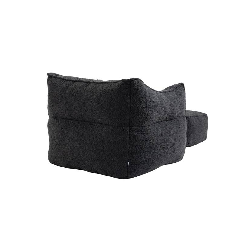 GDFStudio - COOLMORE Boucle Bean Bag Chair with Memory Foam Filling for Ultimate Comfort