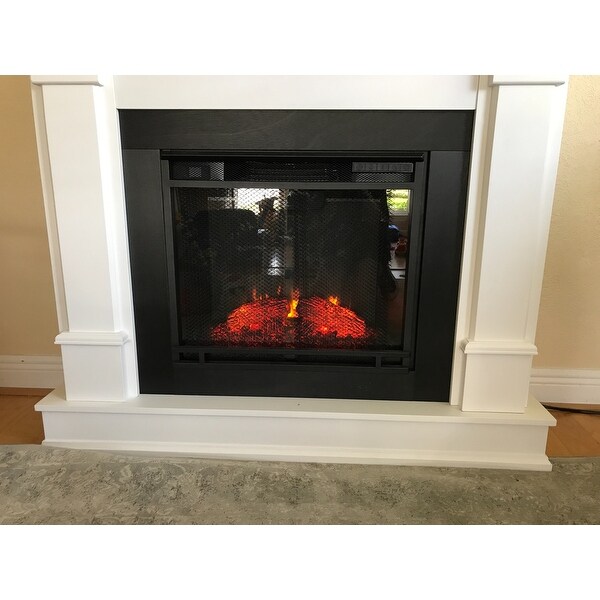 Top Product Reviews For Silverton Electric Fireplace White 6805730 Overstock
