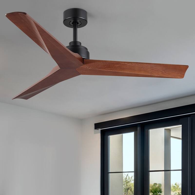 52" Lowe Profile Black Ceiling Fan without Light