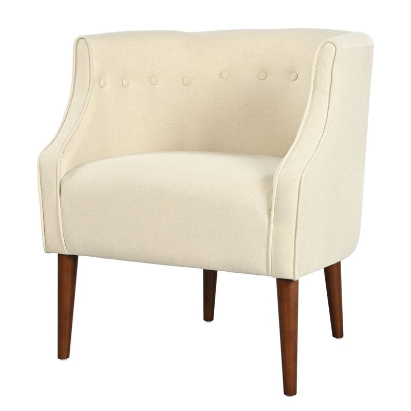 Modern Club Chair with Button-Tufted Back
