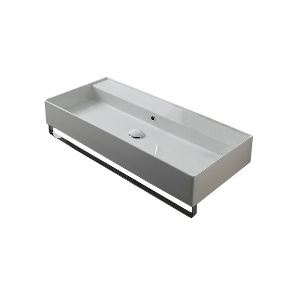 Nameeks 8031/R-120B-TB Scarabeo 47-1/5" Ceramic Bathroom Sink For Wall Mounted Installation