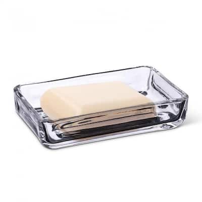 Classic Simple Rectangle Soap Dish - clear