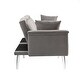 preview thumbnail 117 of 115, Velvet Loveseat Sofa Bed with 2 Pillows, Mid Century 2-Seat Couches Convertible Sofa Bed for Living Room, Bedroom,Office