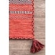 preview thumbnail 10 of 18, Nuloom Contemporary Flatweave Handmade Diamond Bands Solid Area Rug