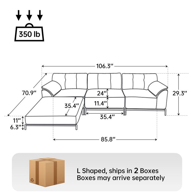 Upholstered Modular Sectional Sofa