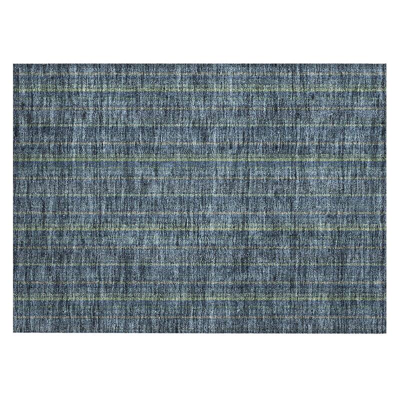 Machine Washable Indoor/ Outdoor Stripe Chantille Rug