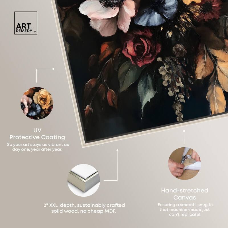 Velvet Night Bloom II Canvas by Art Remedy