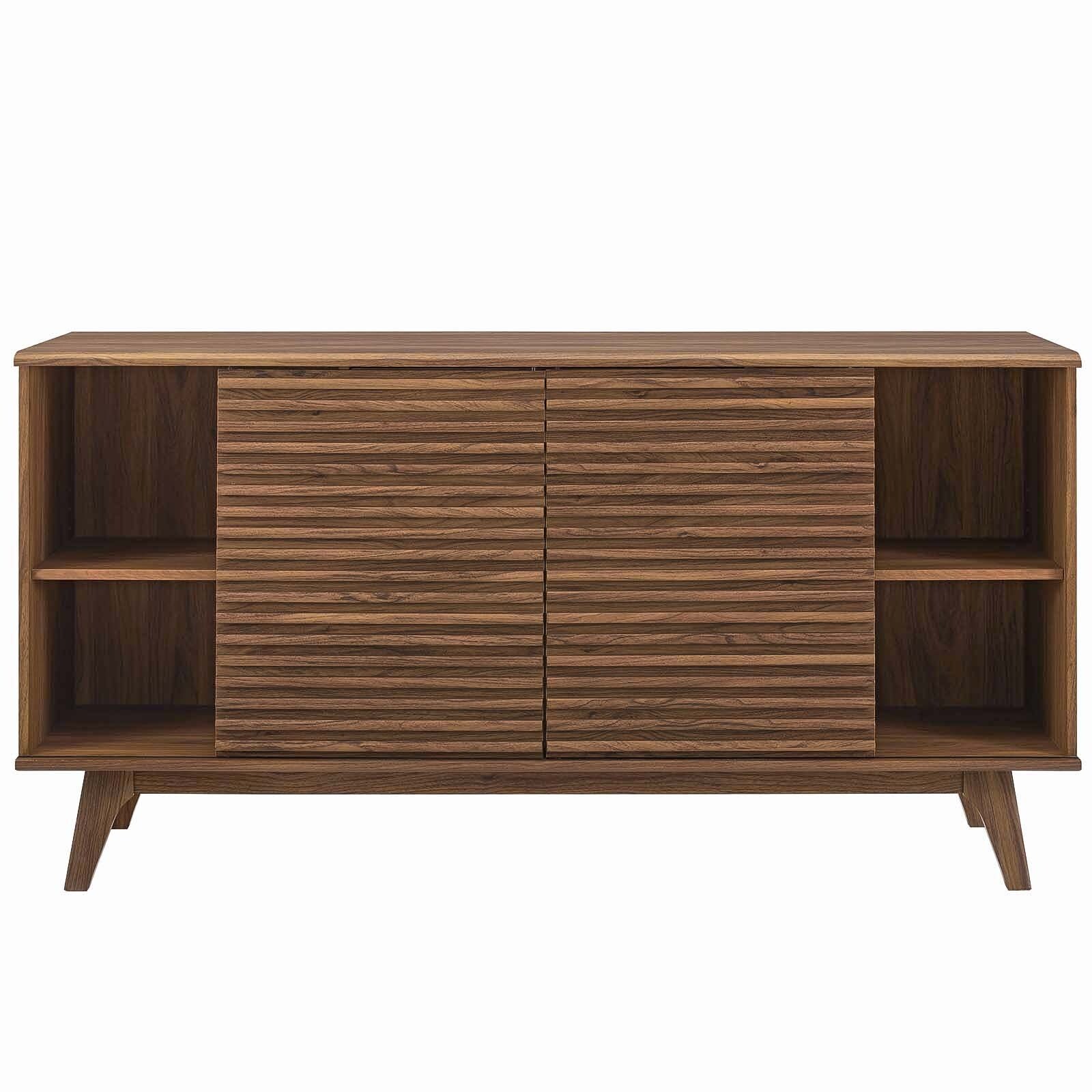 Carson Carrington Lagered Sideboard Buffet Table Overstock 28964896 Sideboard in weiß hochglanz, sichbare rückwände schwarz, 3 türen, 2 schubladen, inkl. carson carrington lagered sideboard buffet table