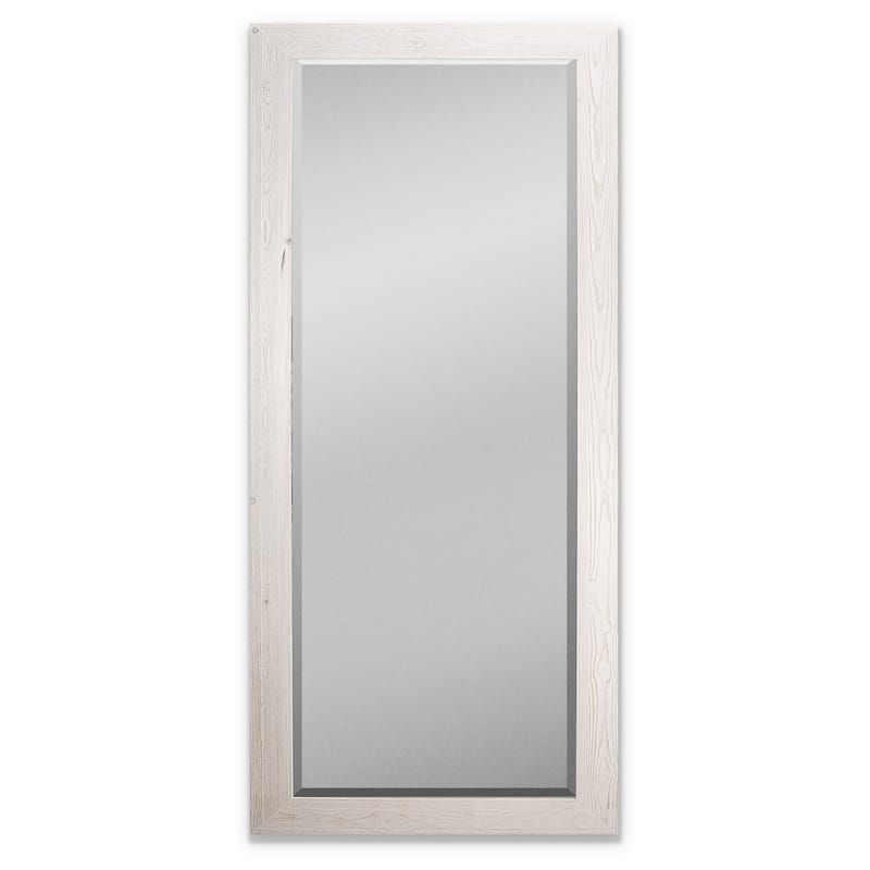Barnwood Wood Full Length Mirror - Distressed White- 62X27