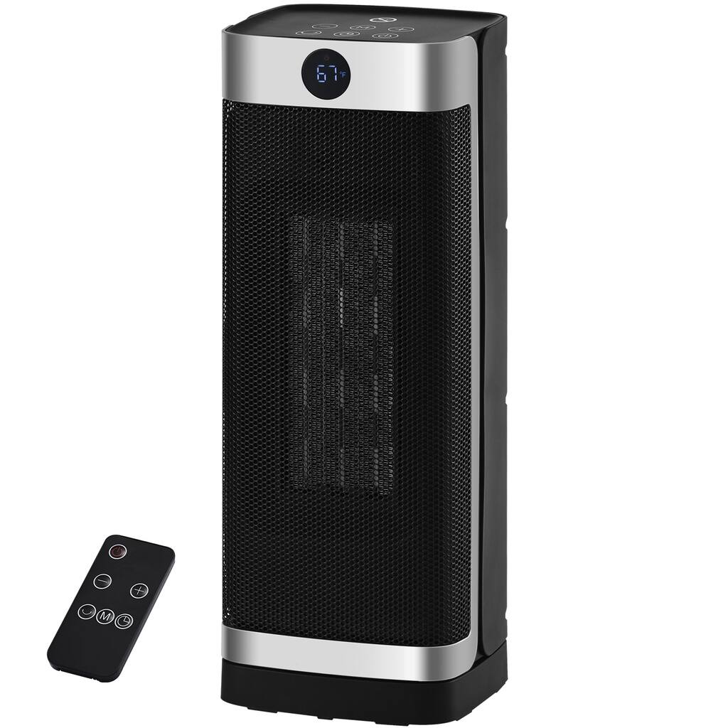 Electric Space Heater with Thermostat Remote Control for Office Room Desk Indoor Use