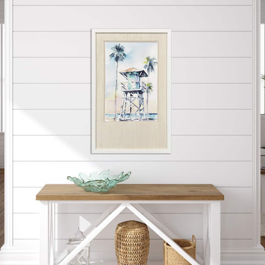 Paragon Boho Beachy Blue Framed Art