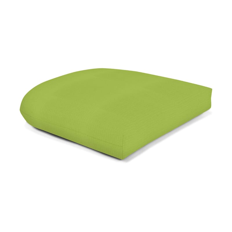 Sunbrella® Solid Fabric 1-Piece Indoor/Outdoor Wicker Seat Pad, 18"W x 18"L, Canvas Navy - Canvas Macaw