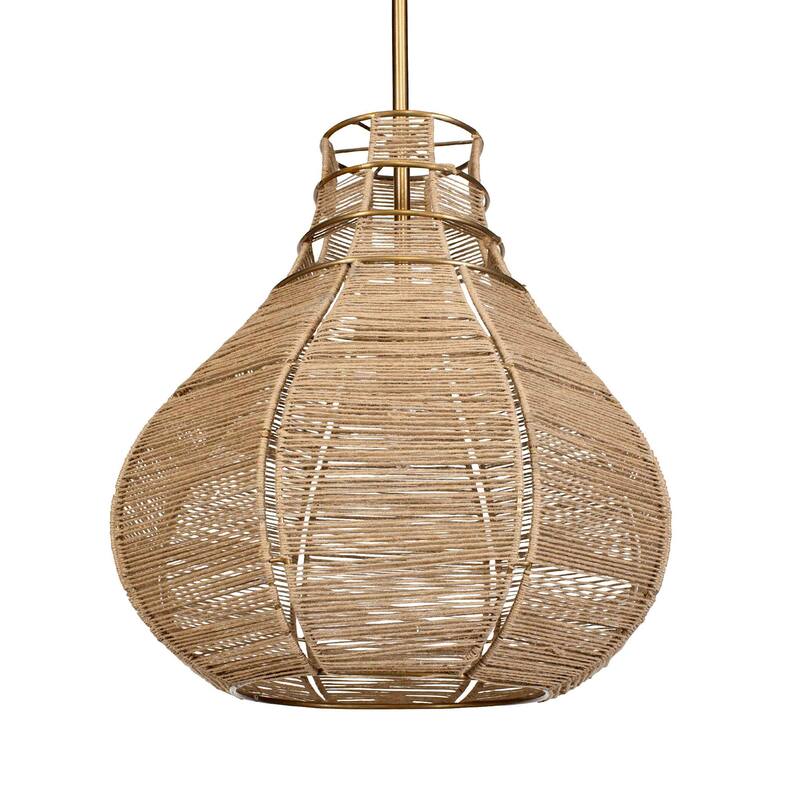 Uttermost 21626 Hestia 16" Wide Pendant with Natural Rope Shade