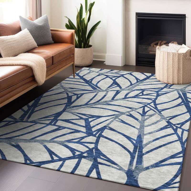 Premium Washable Super Soft Modern Palm Mayfield Rug