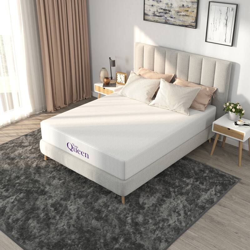 8 inch Queen size Memory Foam Mattress - White