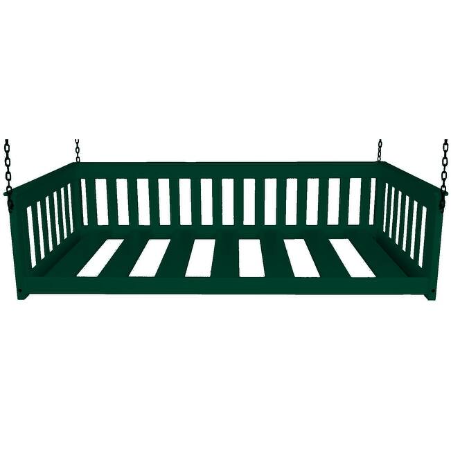 Pine Twin Mission Hanging Daybed with Chain - Dark Green