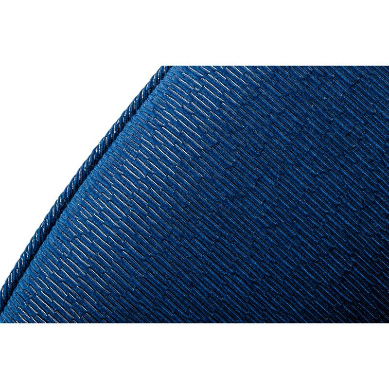 Modrest Niagra Glam Blue and Gold Fabric Accent Chair