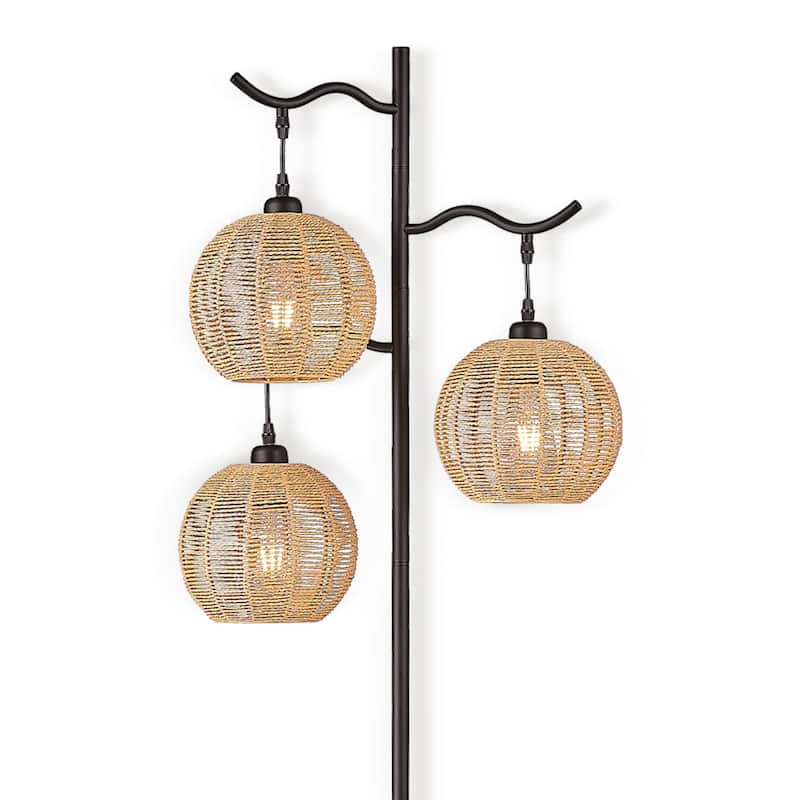 3 Light Floor Lamp, Foot Switch